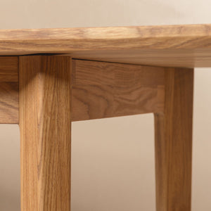 NordicStory Mesa de comedor de madera maciza de roble 