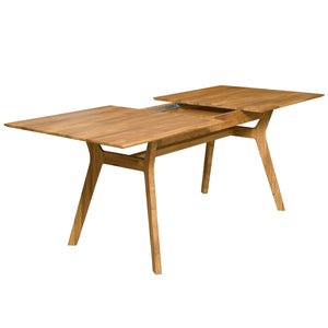 NordicStory Mesa extensible de comedor de madera maciza de roble