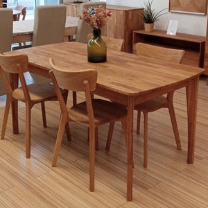 NordicStory Mesa extensible de comedor de madera maciza de roble