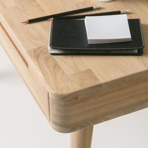 NordicStory Mesa escritorio Escandi 110 x 43 x 75 cm. madera maciza roble escandinavo 