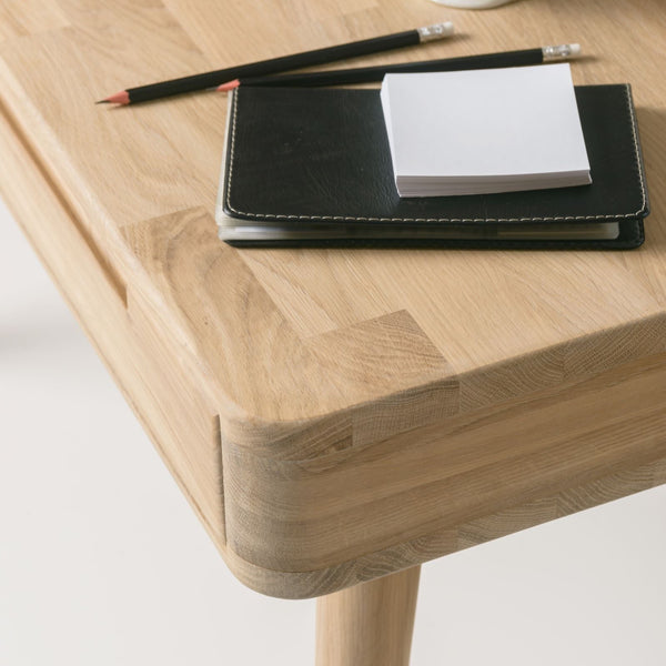 NordicStory Mesa escritorio Escandi 110 x 43 x 75 cm. madera maciza roble escandinavo 