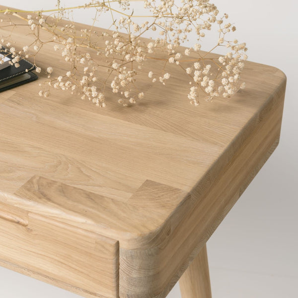 NordicStory Mesa escritorio Escandi 110 x 43 x 75 cm. madera maciza roble escandinavo 
