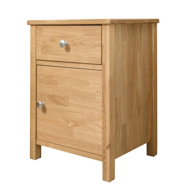 NordicStory Mesita de noche de madera maciza de roble