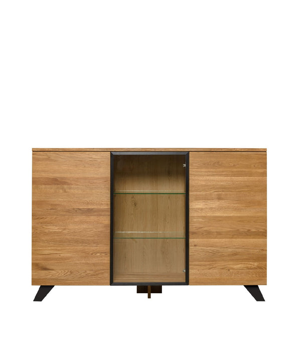 NordicStory Cómoda aparador de madera maciza de roble Moritz 2 150 x 40 x 101,9 cm.