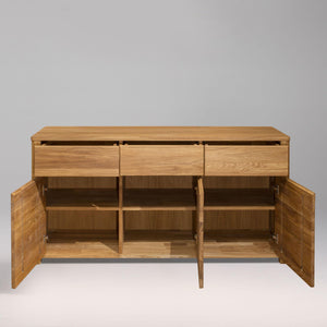 NordicStory Mueble Aparador Cajonera Madera Maciza Roble Nordico
