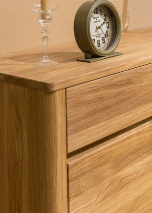NordicStory Mueble Aparador Cajonera Madera Maciza Roble Nordico