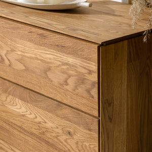 NordicStory Mueble de TV de madera maciza de roble aparador para salon nordico