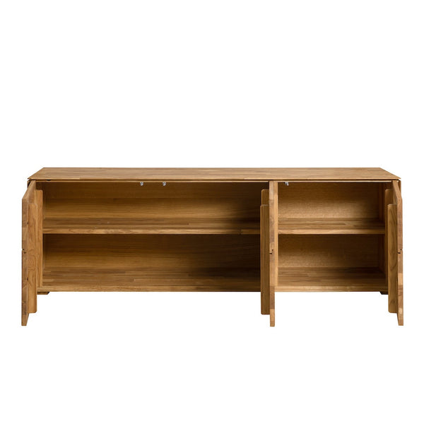 NordicStory Mueble de TV de madera maciza de roble aparador para salon nordico