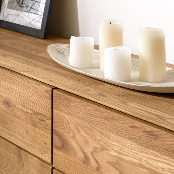 NordicStory Mueble de TV de madera maciza de roble aparador para salon nordico