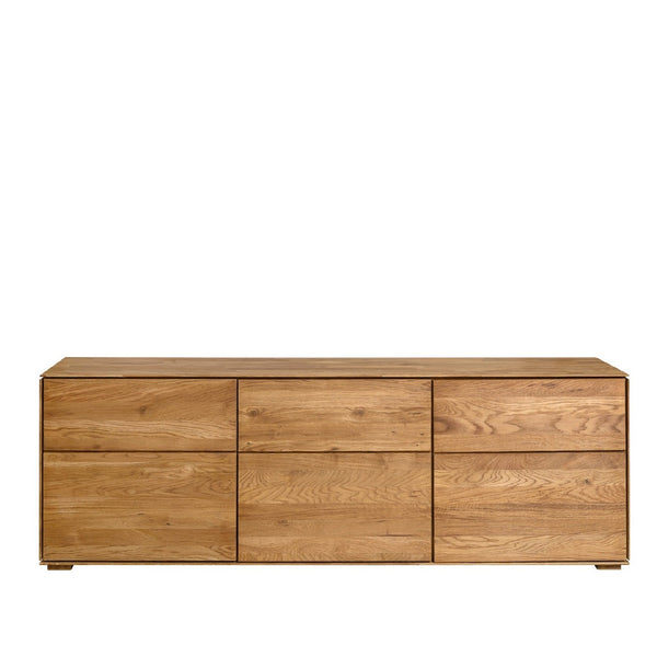 NordicStory Mueble de TV de madera maciza de roble Combo 1 170 x 41 x 35  cm.