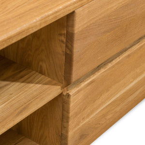 NordicStory Mueble de TV Elsa 160 x 44 x 47 cm. Madera Maciza Roble