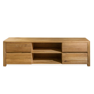 NordicStory Mueble de TV Elsa 160 x 44 x 47 cm. Madera Maciza Roble
