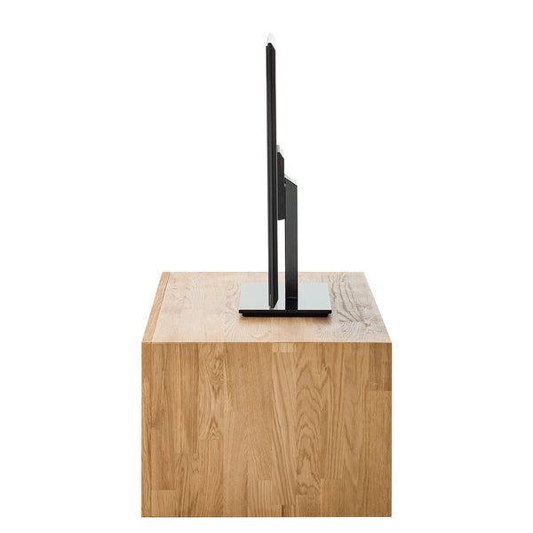 NordicStory Mueble de TV de madera maciza de roble