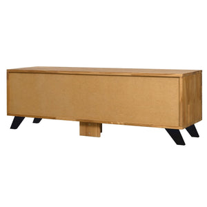Mueble de TV de madera maciza de roble Moritz, 150 x 45 x 51,3 cm. | NordicStory