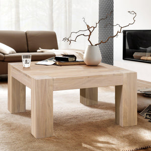 NordicStory Mesa de centro de madera maciza de roble
