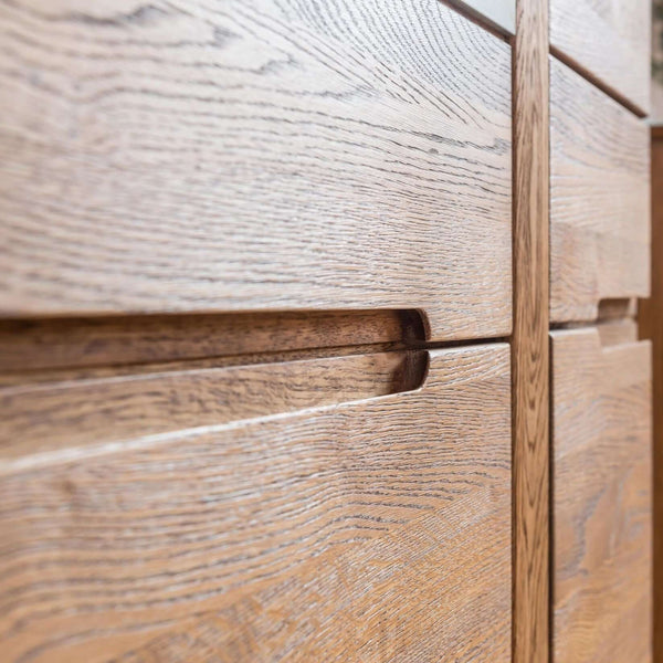 NordicStory Comoda de madera maciza de roble 