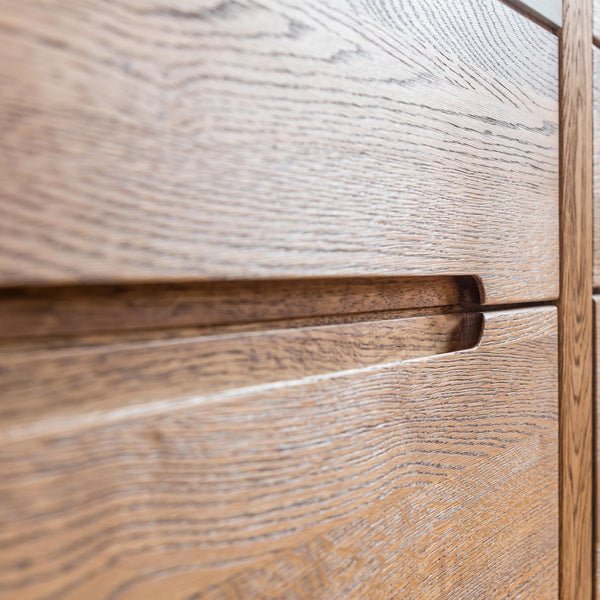 NordicStory Comoda de madera maciza de roble 