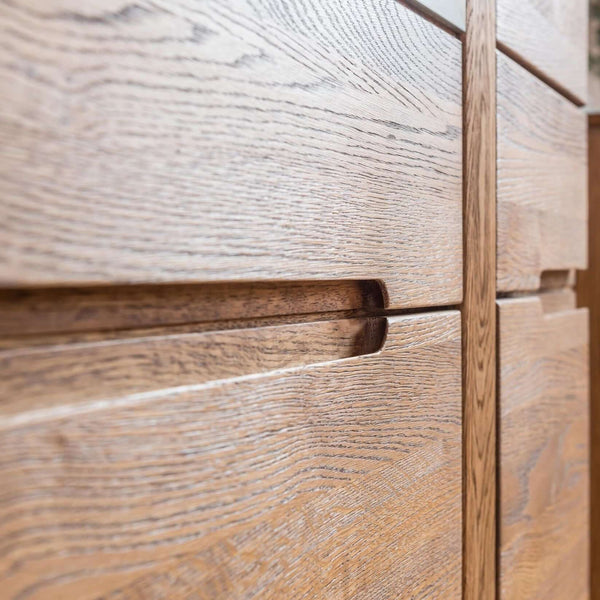 NordicStory Comoda de madera maciza de roble 
