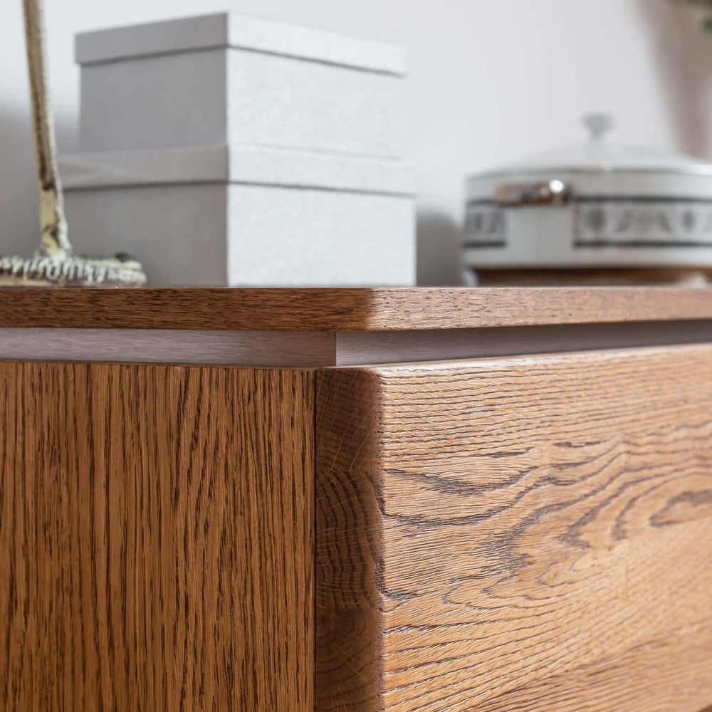 NordicStory Comoda de madera maciza de roble 