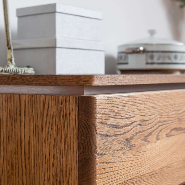 NordicStory Comoda de madera maciza de roble 