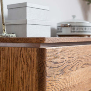 NordicStory Comoda de madera maciza de roble 