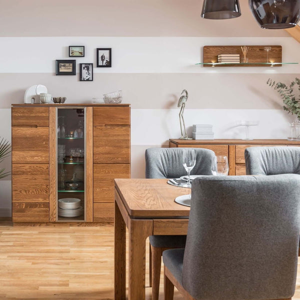 NordicStory Comoda de madera maciza de roble 