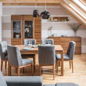 NordicStory Comoda de madera maciza de roble 