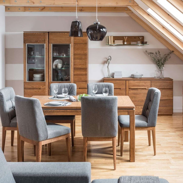 NordicStory Comoda de madera maciza de roble 