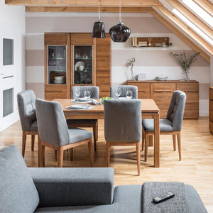 NordicStory Vitrina de madera maciza de roble diseno moderno rustico nordico