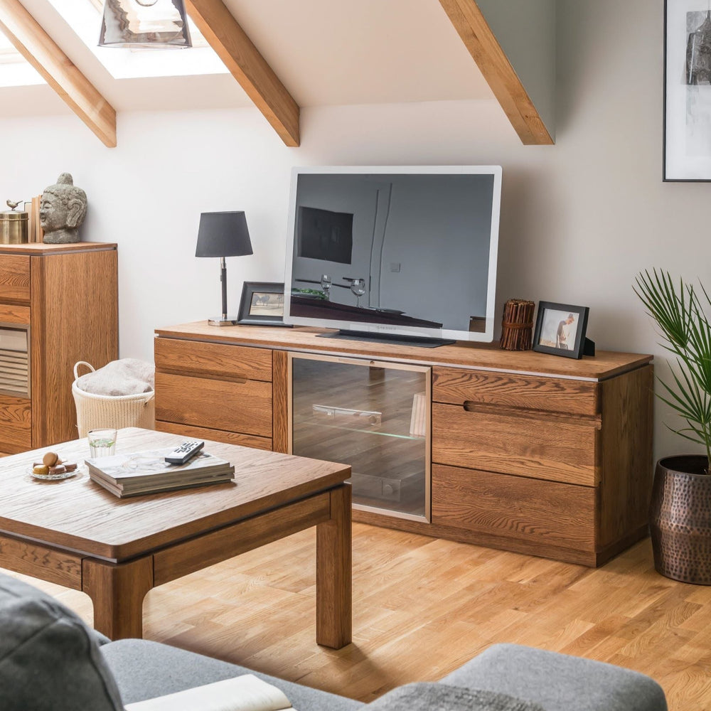 NordicStory Mesa de centro cuadrada de madera maciza de roble diseno moderno rustico nordico