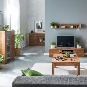 NordicStory Vitrina de madera maciza de roble 
