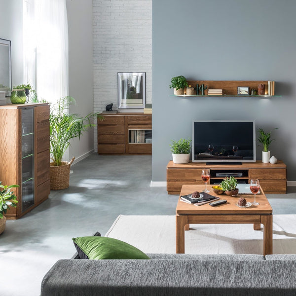 NordicStory Vitrina de madera maciza de roble 
