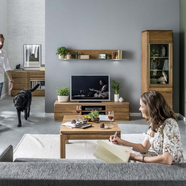 NordicStory Comoda de madera maciza de roble 