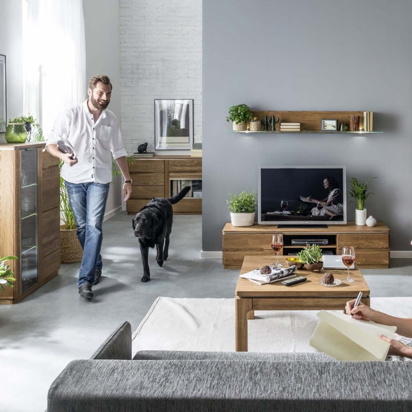NordicStory Comoda de madera maciza de roble 