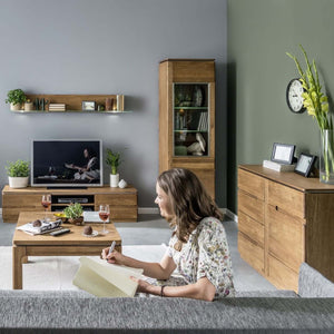 NordicStory Comoda de madera maciza de roble 