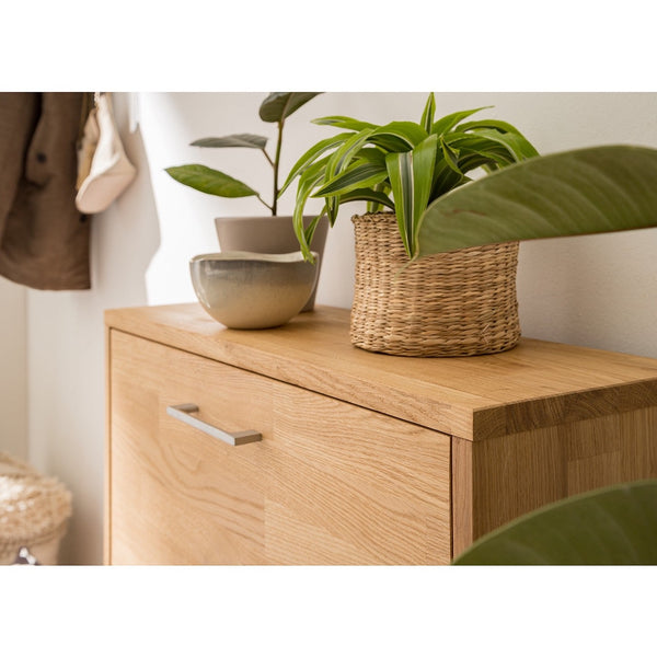 NordicStory Zapatero de roble madera maciza escandinavo