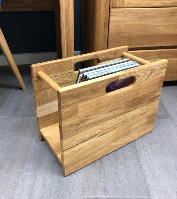 NordicStory Revistero de madera maciza roble Irwin