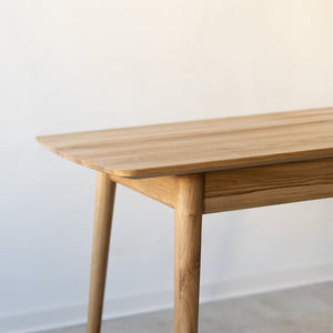  NordicStory Mesa rectangular de comedor de madera maciza de roble 