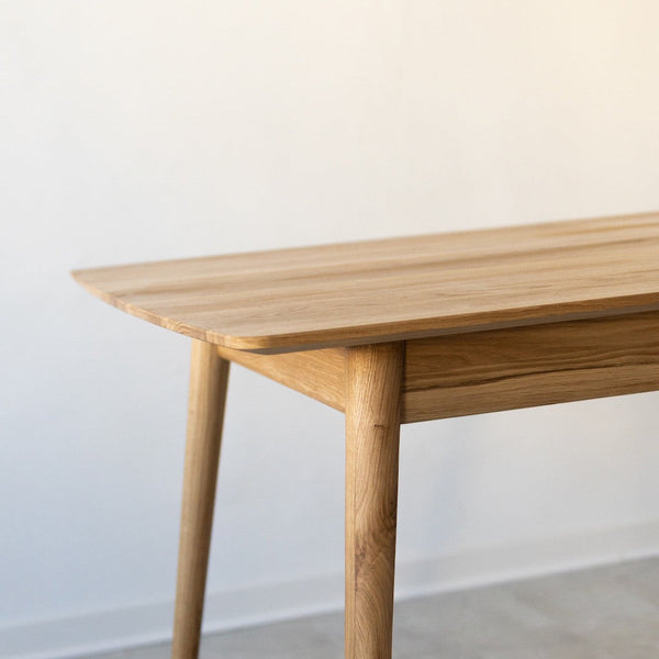  NordicStory Mesa rectangular de comedor de madera maciza de roble 