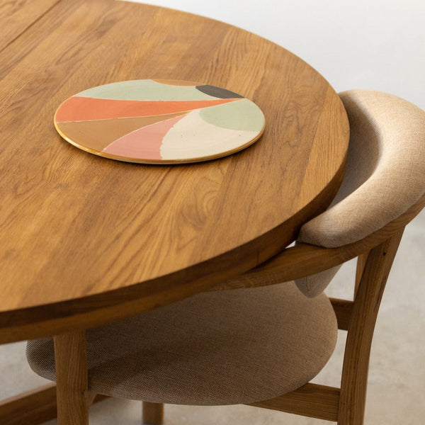 NordicStory Mesa extensible de comedor de madera maciza de roble MOBY