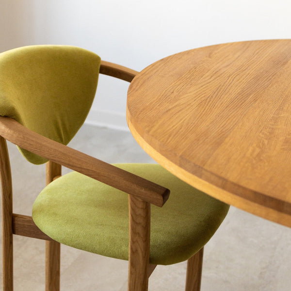 NordicStory Mesa extensible de comedor de madera maciza de roble MOBY