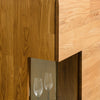 NordicStory Vitrina Armario con cristal de madera maciza de roble "Faina 21" 100 x 45 x 131 cm.