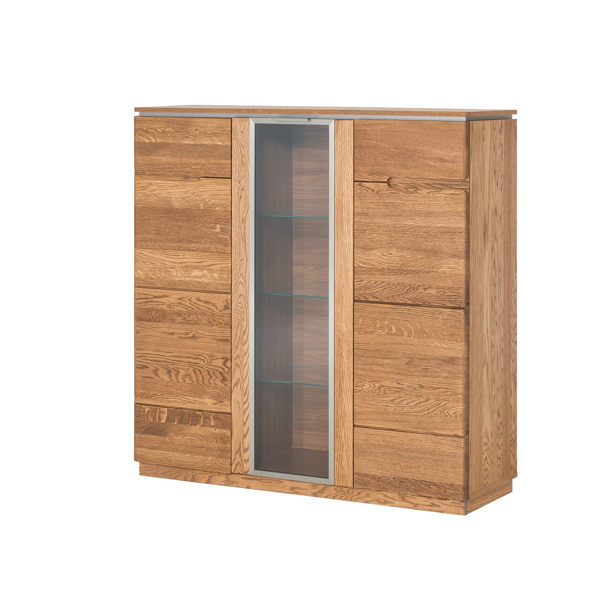 NordicStory Vitrina de madera maciza de roble 