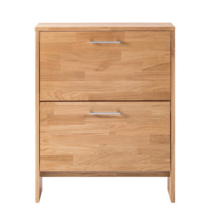 Zapatero de madera maciza de roble Arizona, 70 x 23 x 89 cm. | NordicStory