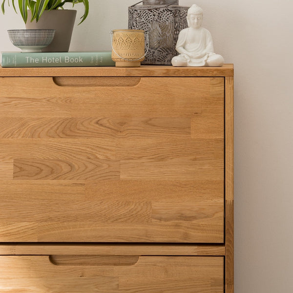 NordicStory Zapatero de madera maciza de roble Mueble para zapatos nordico escandinavo 