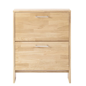 Zapatero de madera maciza de roble Arizona, 70 x 23 x 89 cm. | NordicStory