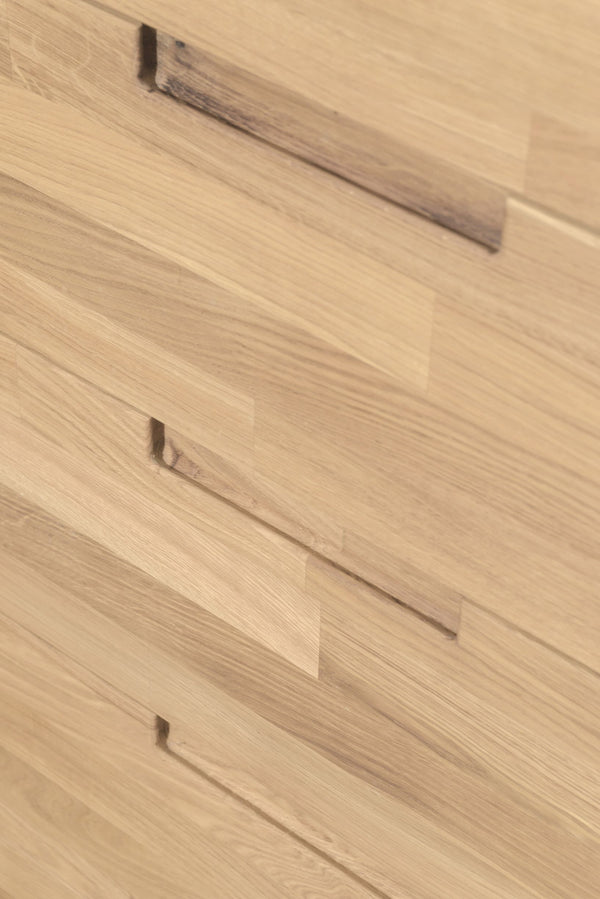 Cómoda alta de madera maciza de roble Escandi 6 NordicStory RobleStore