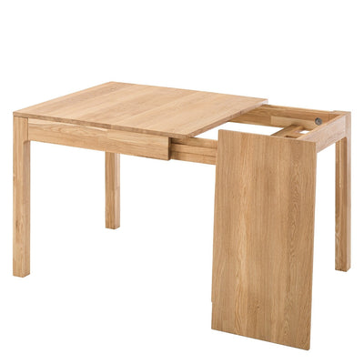 Mesa de comedor extensible de madera maciza roble
