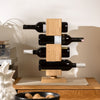 NordicStory Botellero de roble Alma, puesto de vinos para 4 botellas