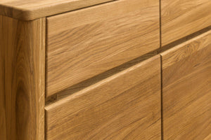 NordicStory Aparador Cómoda de madera maciza de roble